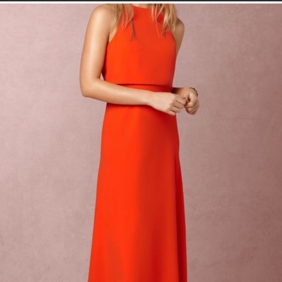 Jill Stuart Iva Crepe Maxi Gown Red - Picture 2 of 4